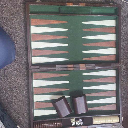 Backgammon board faux leather - board,