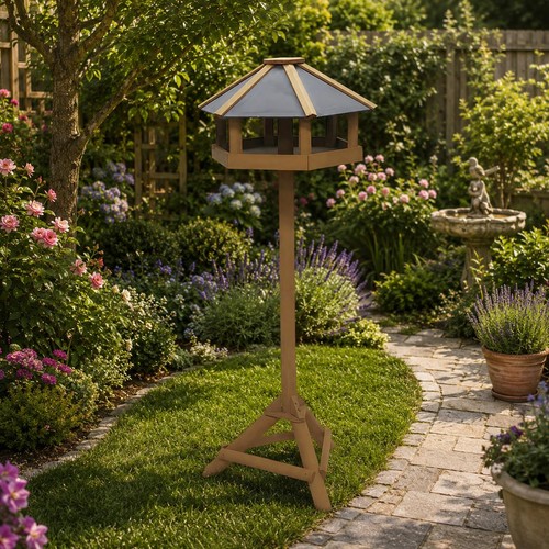 Deluxe hexagonal wooden bird - hexagonal,