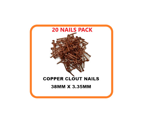 Copper clout nails 38mm - 38mm, x