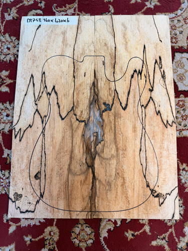 Spalted beech piece - 2, guitar