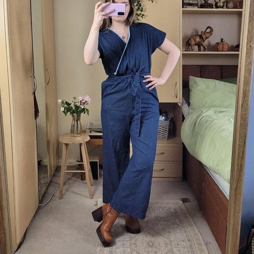 Vtg 70s handmade denim wrap - vtg,