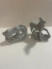 2 x Small Porcelain Horses