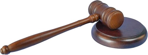 Wooden gavel with sound block - gavel,