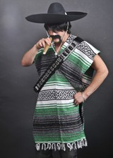 Green Mexican Gringo Poncho