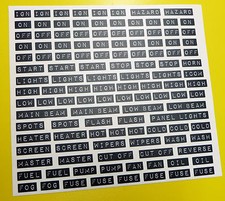 Vintage Classic Race Rally Car DASHBOARD LABEL stickers decals Mini 