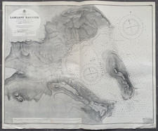 1891 (1943) Antique Map; Admiralty Chart 1619. Lamlash Harbour, Isle of Arran