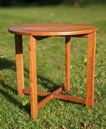 Vintage circular solid - circular, oak