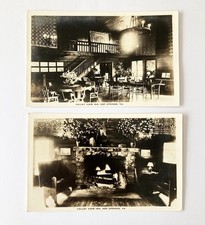2 Vintage Postcards – Valley View Inn, Hot Springs, Virginia – Interior Views