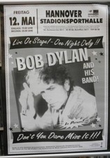Bob Dylan  60cm X 85cm (approximately) 2000  Hannover concert Poster