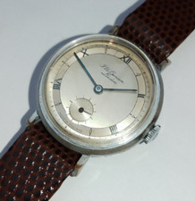 JW BENSON SMITHS WRISTWATCH British Made 16J movement 2-tone dial 1950s runs