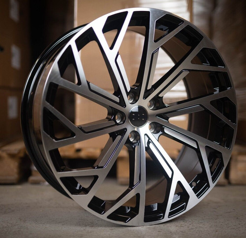 Black pol alloy wheels - black,