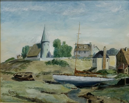 Vintage landscape seascape - landscape,,