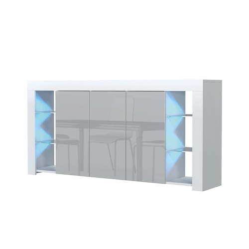 Sideboard 164cm white unit - sideboard, |