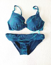 BNWT - Marks & Spencer plunge bikini, size 34E top + size 10 bottoms