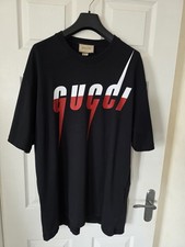 Gucci Blade Printing Short Sleeve Black T-Shirt