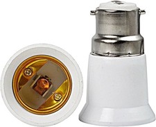 B22 to E27 Socket Converter, E27 to B22 Lamp Holder Adapter, Light Bulb Converte