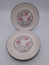 4 x  Coloroll Bilton Side Plates Staffordshire Tableware Design flower Vintage 