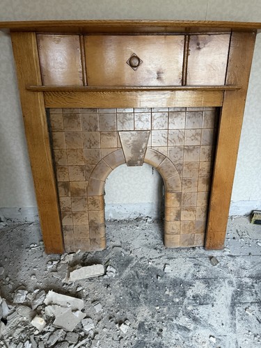 Oak mantle piece with - oak,