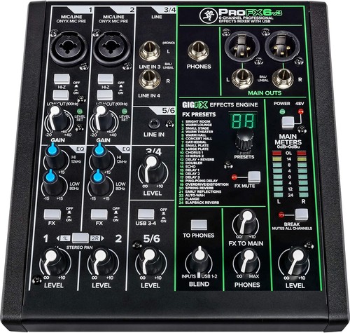 Channel analog mixer for - 6-channel,