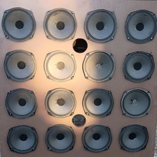 VINTAGE CHURCH ORGAN SPEAKER SET 16 Speaker Set In Wooden Frame Vintage 