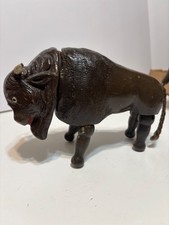 Schoenhut Circus Buffalo wooden toy moveable Nice 7.5" x5.5"