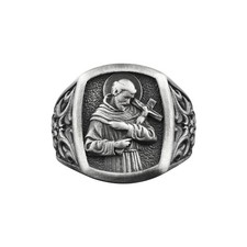 Saint Francis Silver Men Ring