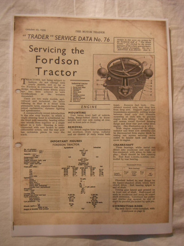 1939 standard fordson - standard,