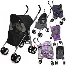 Pet Stroller Dog Puppy Cat Pram Pushchair Travel Cart Jogging Buggy Carrier