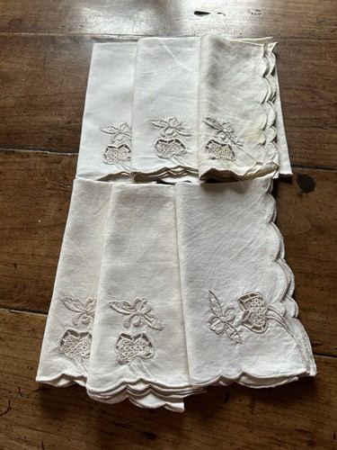 Set vintage french linen - of, 6