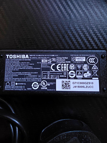 Toshiba 19v 37a laptop power - toshiba,