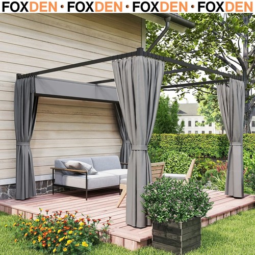 Metal pergola retractable - pergola, roof