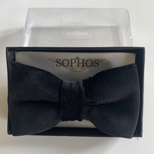 Sophos mens black velvet bow - sophos,