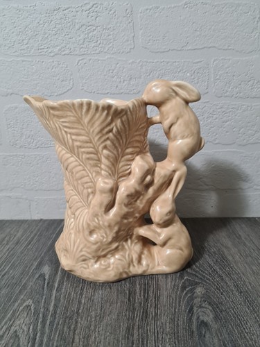 Vintage sylvac beige rabbits - sylvac,