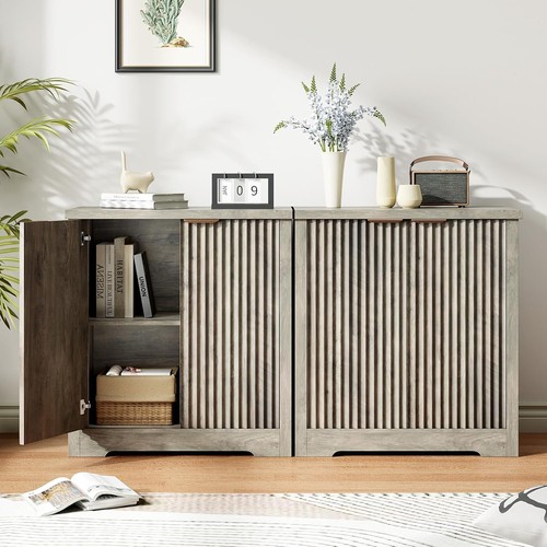 Fluted sideboard buffet - 2x, w/