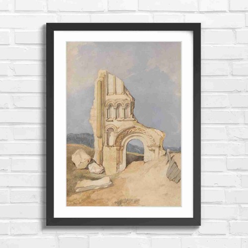 Ruined stone arch with - with, arched