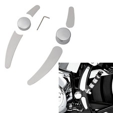 Chrome Curved Swingarm Frame Inserts Pivot Bolt Fit For Harley Softail Fat Boy