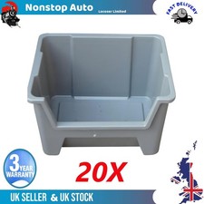 20X Van Shelving Plastic Storage Bins Boxes With Scooped Front