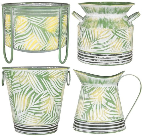 Metal plant pot - plant,