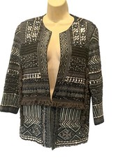 ZARA Green Navy Beads Sequin