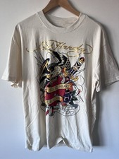 Ed Hardy Heart Sword Graphic Shirt New Size Medium Beige