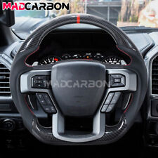 Hydro Dip Carbon Fiber Red Line Steering Wheel Fit Ford F150 Raptor 2015-2020