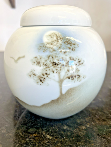 Studio pottery lidded jar tree - studio,
