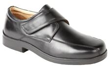Mens Leather Extra Wide Fitting Comfort Black EEE Shoes