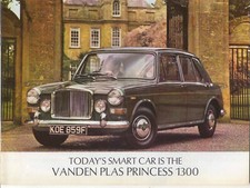Vanden Plas Princess 1300 1968-1969 Original UK Sales Brochure Pub. 2441