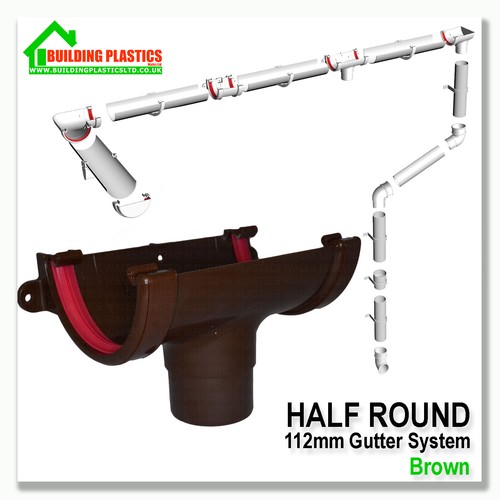 Half round guttering - half,
