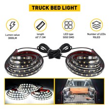 2x 60" Waterproof LED Cargo Bed Light Bar Van Pickup Truck Lighting Strips Cargo