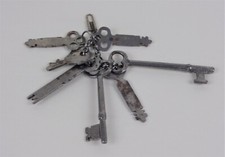 Antique Vintage Keys Steel Skeleton Cabinet Cupboard Locker Lot 7 Eagle Bag 1