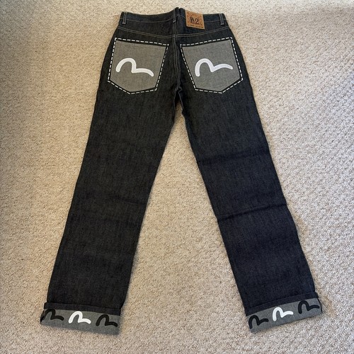 Dark blue evisu men - evisu, denim