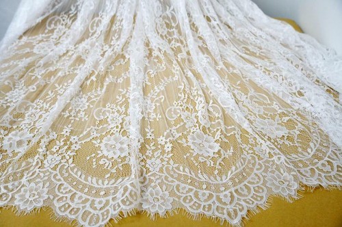 Off white eyelash - , fabric