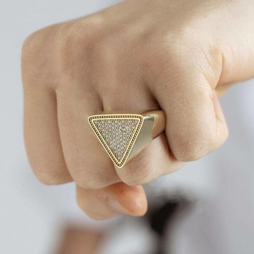 Triangle engagement pinky ring - pinky,